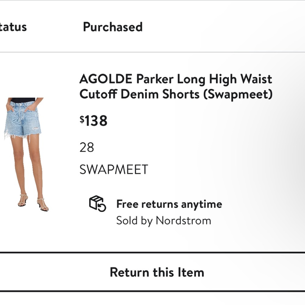 Agolde parker short